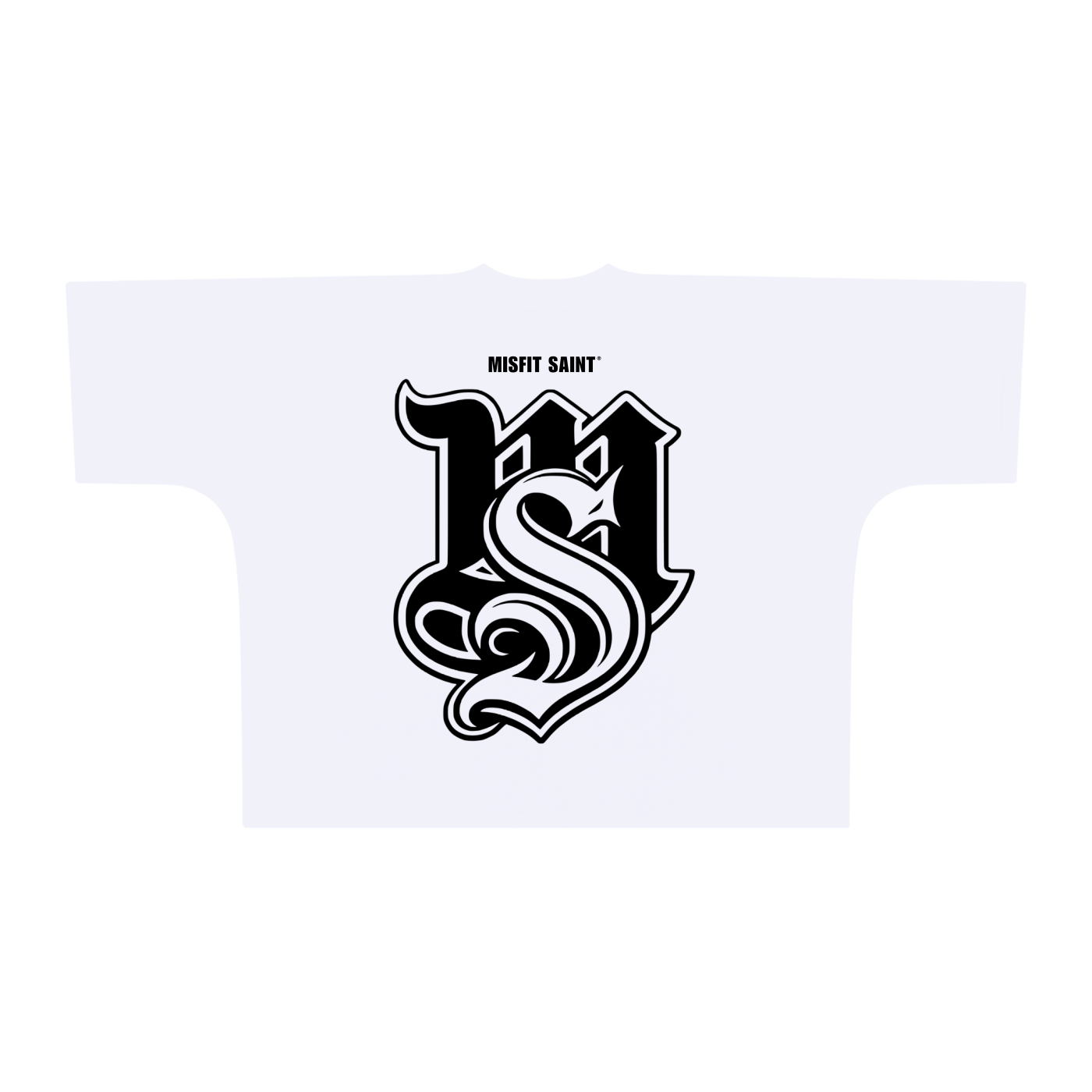 Christian ,misfit saint,streetwear,faith,white,black,monogram