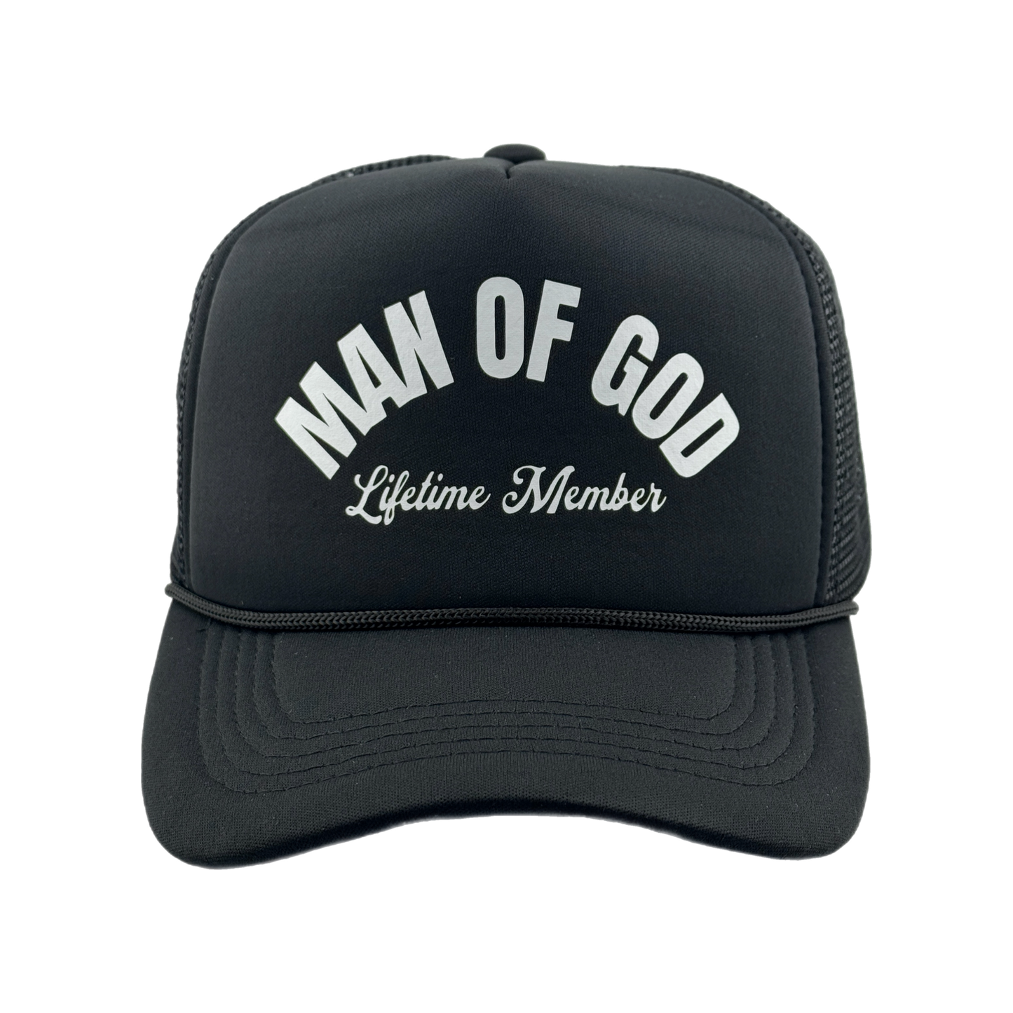 Misfit Saint (MAN OF GOD) Trucker Hat-Black