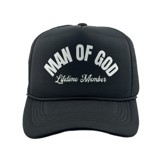 Misfit Saint (MAN OF GOD) Trucker Hat-Black