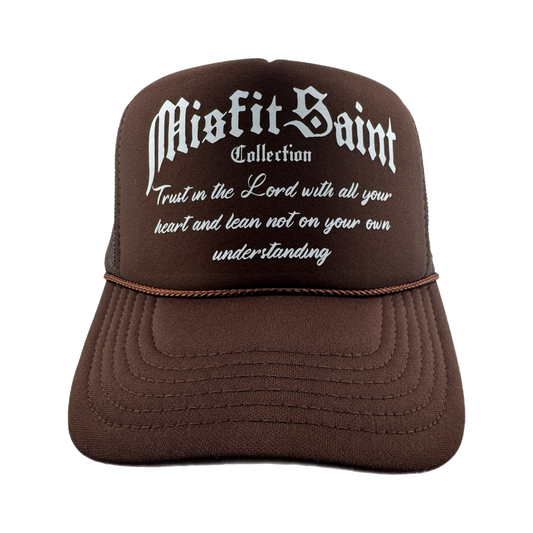 Misfit Saint (Collection #1) Trucker Hat-Pine Brown