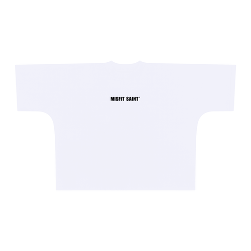 Christian ,misfit saint,streetwear,faith,white,black,monogram